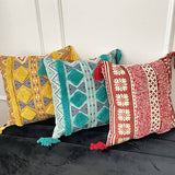 BOHEMIAN STYLE TUFTED LINEN PRINTED PILLOWCASES_CWMM0872
