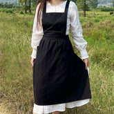 LARGE SIZE KOREAN STYLE SOLID COLOR COTTON APRON_CWMM5842
