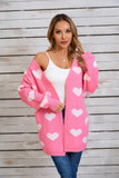 Valentines Day Color Contrast Love Cardigan