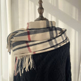 PLAID SCARF WARM FRINGE WINTER WRAP_CWASC1467