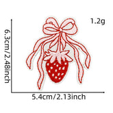 NEW PINK STRAWBERRY EMBROIDERED CLOTH PATCH_CWMM4014