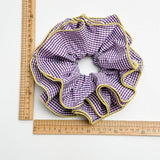 NICHE RETRO PLAID RUFFLED HAIR RING HAIR ROPE_CWAHA1352