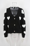 Valentines Day Long-Sleeved Knitted Cardigan