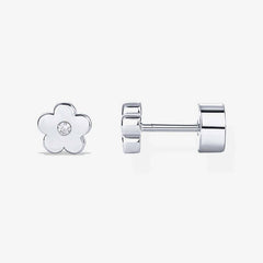 ELEGANT FLOWER ZIRCON 18K GOLD STUD EARRINGS_CWAJE5072