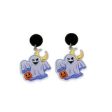 FUNNY HORROR SKULL GHOST EARRINGS_CWAJE2424