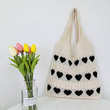 Cwab1951_Heart Knit Tote Bag