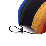 RAINBOW COLORBLOCK BASEBALL CAP FOR COUPLES CWAH1224