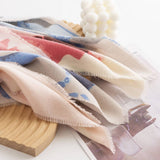 FLORAL PRINT FAUX CASHMERE SCARF FOR WOMEN_CWASC0436