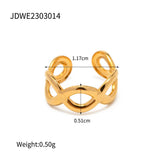 18K GOLD STAINLESS STEEL BRAIDED CLIP EARRINGS_CWMM2359