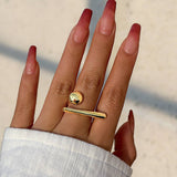 SIMPLE ASYMMETRICAL STATEMENT FRENCH RING_CWAJE1926