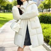 Wool Collar Big Lapel Mid - Long - Style Jacket