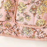 STAND COLLAR FLORAL PRINT LOOSE QUILTED JACKET_CWOJA1560