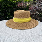 BEACH VACATION SUN FEDORA STRAW HATS FOR WOMEN_CWAH1151