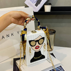 RETRO BEAUTY PATTERN CROSSBODY BAG_CWAB0986