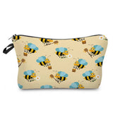 CUTE HARD WORKING BEE PRINTED COSMETIC BAG_CWAB2269