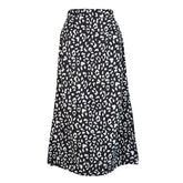 HIGH WAIST LEOPARD CHIFFON PRINT SLIT MIDI SKIRT_CWBSS0377