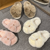 Women Winter Bow Fluffy Slippers_Cwshs0377