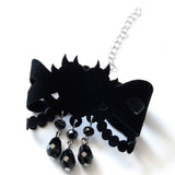 RETRO HALLOWEEN GOTHIC PUNK BLACK BRACELET_CWMM0150