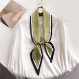 FASHIONABLE DOUBLE LAYER RIBBON ANGLED HEAD SCARF_CWASC1515