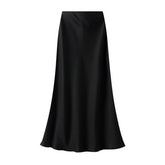 SILKY HIGH WAIST FISHTAIL BODYCON MIDI SKIRT_CWBMS0368