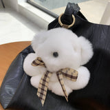 CUTE BEAR DOLL FUR BAG PENDANT CAR KEYCHAIN_CWMM2491