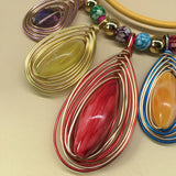 EXAGGERATED HAND WOVEN RESIN NECKLACE SET_CWMM4920