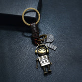 CREATIVE MOVABLE ROBOT COWHIDE KEYCHAIN_CWMM4707