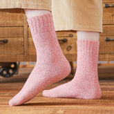 5 PAIRS PER PACK OF SOLID COLOR THICK WARM SOCKS_CWMS0695