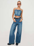 Wide-Leg High-Waisted Loose Straight-Leg Jeans