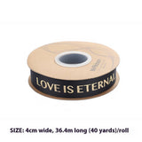 GOLD STAMPED THREADED RIBBON DIY BOW RIBBON_CWMM5778