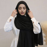 NEW STYLE PLEATED DRAWSTRING CHIFFON HEADSCARF_CWASC2434