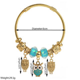 ADJUSTABLE OWL BUTTERFLY CHARM COUPLE BRACELET_CWMM8482