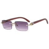 RHINESTONE FRAMELESS SQUARE SUNGLASSES FOR WOMEN_CWASG1159