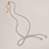 SUPER FAIRY SWEET BOW CLAVICLE NECKLACE FOR WOMEN_CWAJE3079