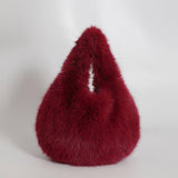 Winter Imitation Fox Fur Allmatch Handbag Plush Bag_Cwab3961