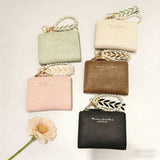 Minimal Crack Texture Pearl Bifold Wallet_Cwab06214