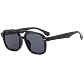 SQUARE FASHION RETRO DOUBLE BRIDGE SUNGLASSES_CWASG0537