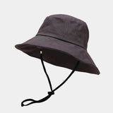 Uv Protection Wide Brim Bucket Hat For Summer_Cwah3892