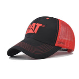 COTTON NEW CAT LETTER EMBROIDERED TRUCKER HAT_CWAH1366