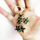 NEW LEOPARD PRINT FIVE POINTED STAR KEYCHAIN_CWMM1319