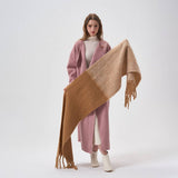 COLORBLOCK FAUX CASHMERE LONG SCARF FOR WINTER_CWASC2293