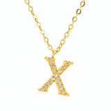 FASHION 26 LETTER DIAMOND PENDANT NECKLACE_CWAJE0684