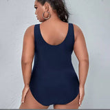 PLUS SIZE PRINTED PATCHWORK BIKINI SWIMSUIT_CWMW0205