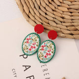 SWEET GIRL COLORFUL FLOWER ACRYLIC EARRINGS_CWAJE3993