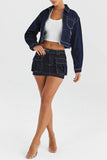 Vintage Zipper Denim Baggy All-Match Short Jacket
