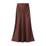 SILKY HIGH WAIST FISHTAIL BODYCON MIDI SKIRT_CWBMS0368