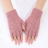 Diamond-Shaped Hollow Fingerless Gloves_Cwag0103
