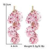 HANDMADE HEART PRINT TASSEL EARRINGS LONG CHIC_CWMM6192