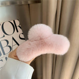 Large Rabbit Fur Hair Claw - Fluffy Winter Clip_Cwasc03146