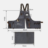 Cwmm1823_Thickened Canvas Multifunctional Pocket Work Apron